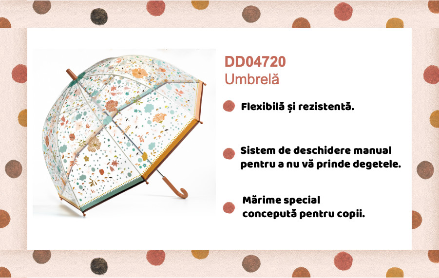 Umbrela pentru adulti Flori colorate, Djeco - imagine 2