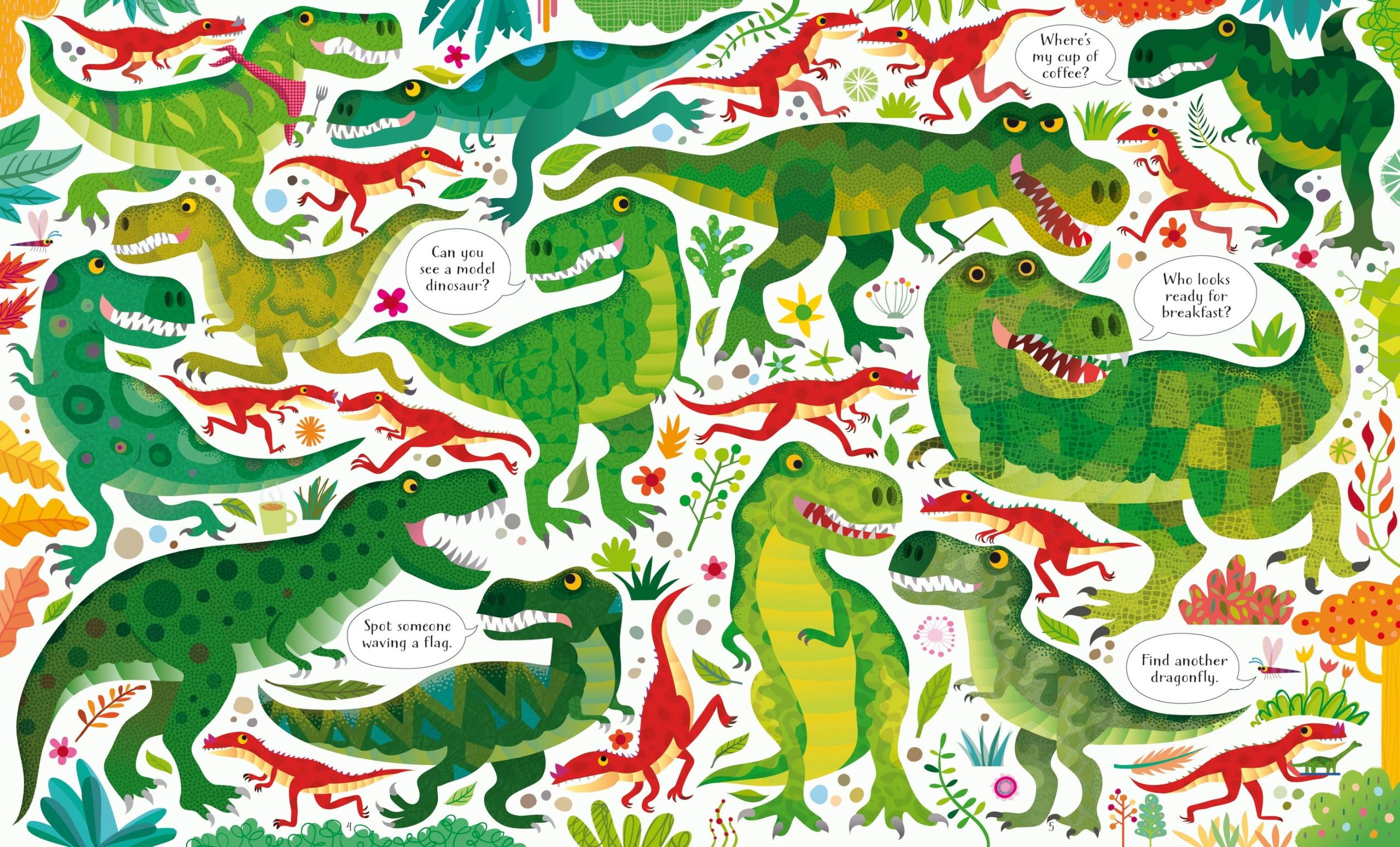 Usborne Book and Jigsaw Dinosaurs, puzzle 300 piese si carte inclusa, Usborne - imagine 2
